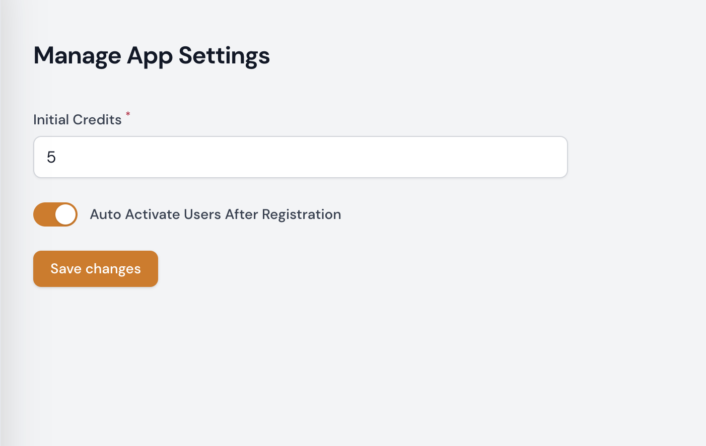 App Settings
