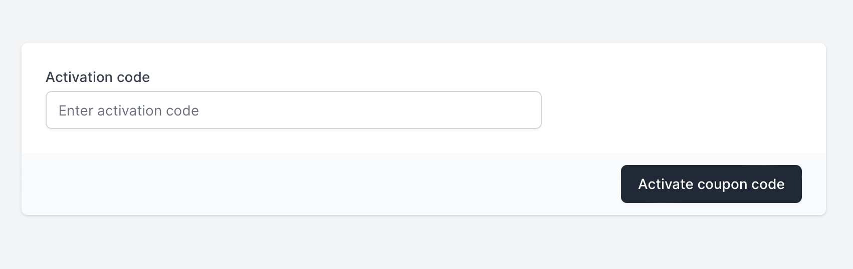 Activation Code
