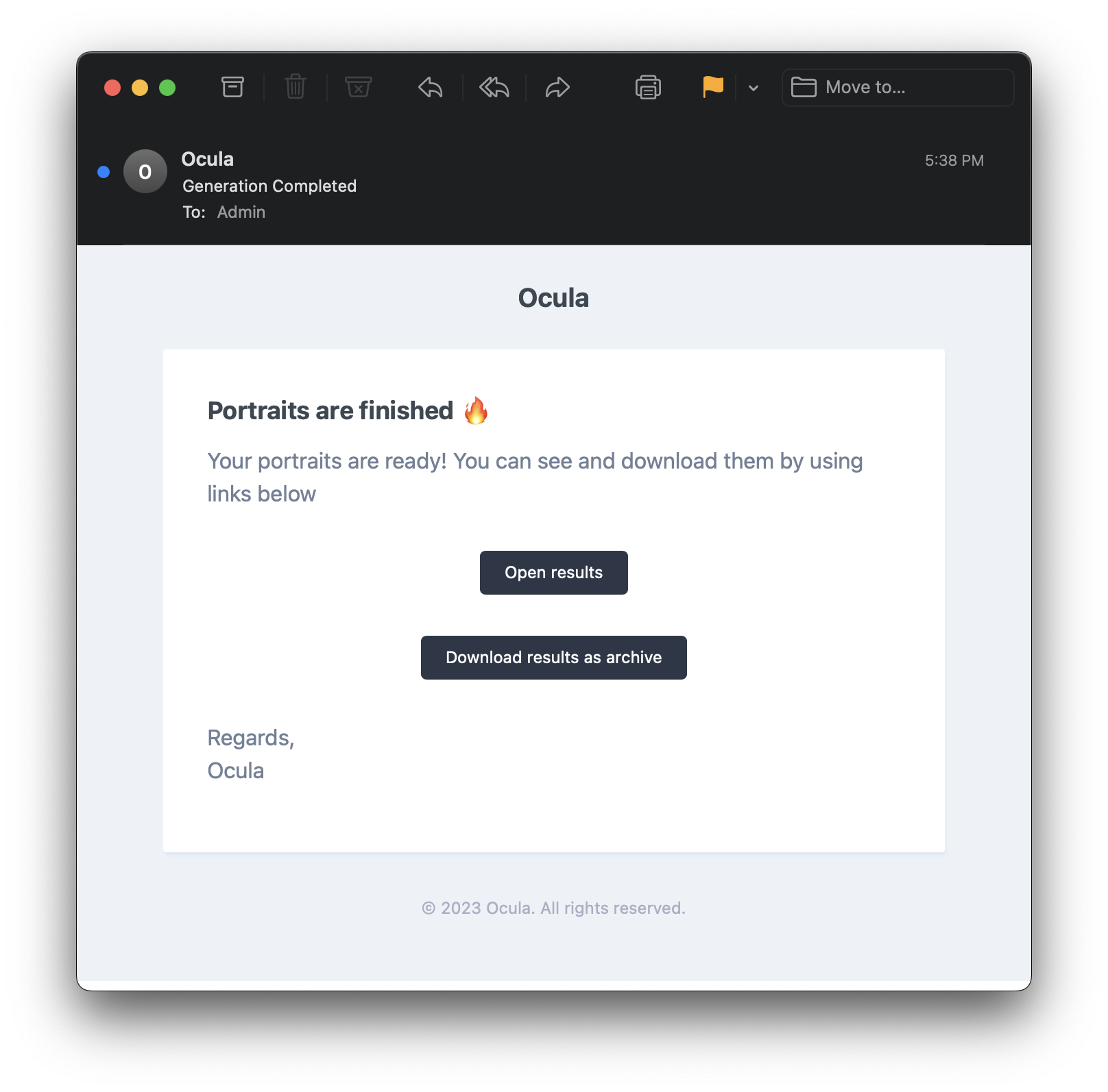 Mail notification