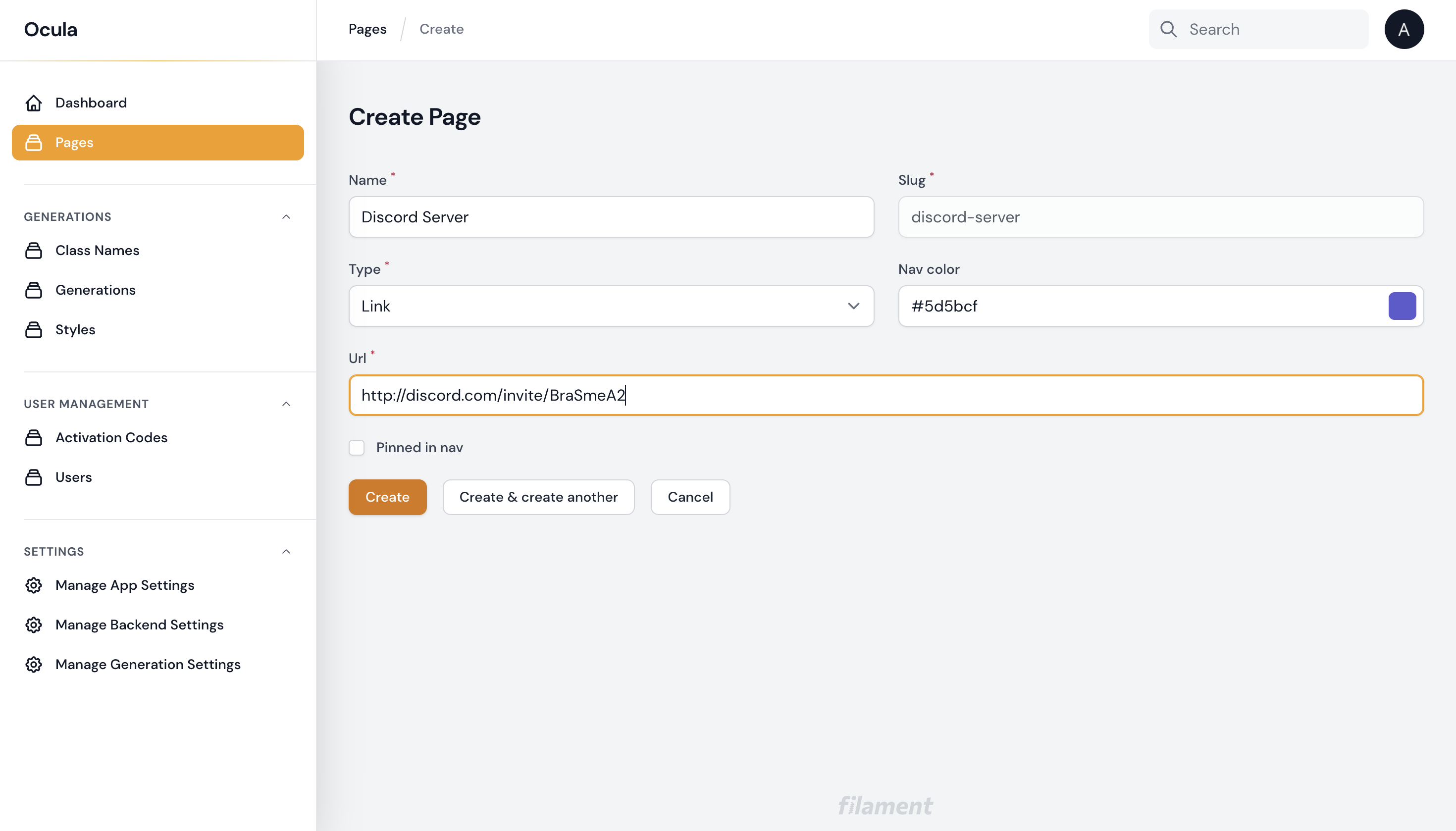 Pages Link